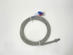 Cảm biến nhiệt độ PT100 Ren m6 đầu ruồi dây 3m dãy đo -70 đến 200 độ C