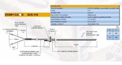 Cảm biến nhiệt độ loại K E52MY-CA6D D4.7MM SUS316 2M