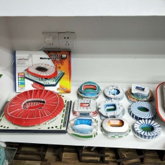 Đồ chơi lắp ráp Giấy 3D Mô hình Sân Vận Động - Tặng kèm đèn LED trang trí