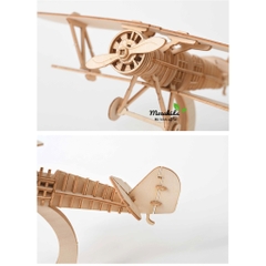 Đồ chơi lắp ráp gỗ 3D Mô hình Máy bay Biplane