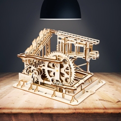 [BẢN QUỐC TẾ TIẾNG ANH] Mô hình Cơ động học Marble Run WaterWheel coaster LG501 Robotime