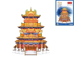 Đồ chơi lắp ghép gỗ 3D Mô hình Capital Pavilion HG-J009 Laser - Tặng kèm đèn LED