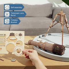 [BẢN QUỐC TẾ TIẾNG ANH] Đồ chơi Lắp ráp gỗ 3D Mô hình Kính thiên Văn Robotime Monocular Telescope ST004