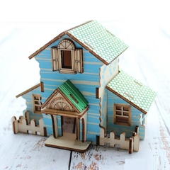 Đồ chơi lắp ráp gỗ 3D Mô hình Forest Cottage Laser