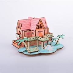 Đồ chơi lắp ráp gỗ 3D Bộ Nhà gỗ 4 mùa Xuân Hạ Thu Đông