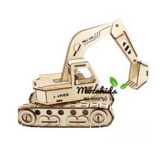 Đồ chơi lắp ráp gỗ 3D Mô hình Máy Xúc Laser