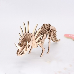 Đồ chơi lắp ráp gỗ 3D Mô hình Khủng long Triceratops Laser TB-A036