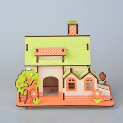 Đồ chơi lắp ráp gỗ 3D Mô hình Green Apple Fairy Land