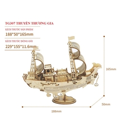 Đồ chơi lắp ráp gỗ 3D Mô hình Tàu Biển Sailing Boat
