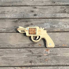 Đồ chơi lắp ghép gỗ 3D Mô hình Chuyển động Súng bắn thun Rubber Band - Desert Eagle