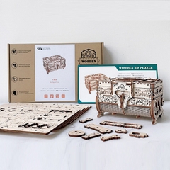 Mô hình Chuyển động Hộp Trang sức cổ Antique Box T707d Uguter Loại thường