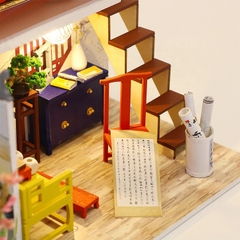 Mô hình nhà DIY Doll House Leisurely Jiangnan Kèm Mica chống bụi, Bộ dụng cụ và Keo dán