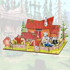 Đồ chơi lắp ráp gỗ 3D Mô hình Nhà gỗ Forest House Laser