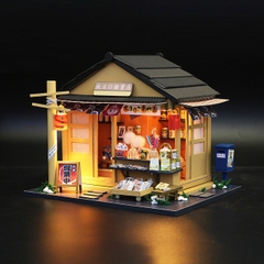Mô hình nhà DIY Doll House Memory Of Autumn Grocery Store Kèm Mica Chống bụi, Bộ dụng cụ và Keo dán