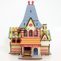Đồ chơi lắp ráp gỗ 3D Mô hình Cửa hàng Hoa Pháp