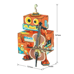 [BẢN XUẤT KHẨU TIẾNG ANH] Mô hình Hộp nhạc Con mèo Vui Vẻ - Fishing Kitty Music Box Robotime