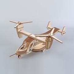 Đồ chơi lắp ghép gỗ 3D Mô hình Trực Thăng Osprey Transporter C-006 Laser