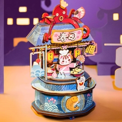 Mô hình Hộp nhạc Fantastic Night AMU06 - AMU09 Music Box Robotime Starlight Train