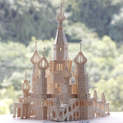 Đồ chơi lắp ráp gỗ 3D Mô hình Lâu đài Saint Petersburg - Tặng kèm đèn LED USB trang trí G-J017A