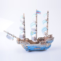 Đồ chơi lắp ráp gỗ 3D Mô hình Thuyền Dream Ship Laser