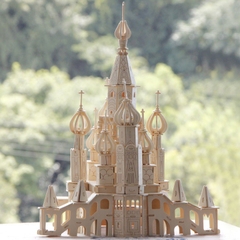 Đồ chơi lắp ráp gỗ 3D Mô hình Lâu đài Saint Petersburg - Tặng kèm đèn LED USB trang trí G-J017A