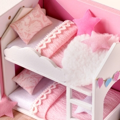 Mô hình nhà DIY Doll House Dream Angels Kèm Mica Chống bụi, Bộ dụng cụ và Keo dán