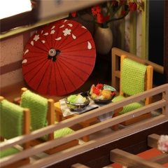 Mô hình nhà DIY Doll House Gibbon Sushi Kèm Mica Chống bụi, Bộ dụng cụ và Keo dán
