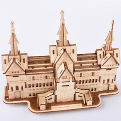 Đồ chơi lắp ráp gỗ 3D Mô hình Cung điện Thái Lan Thailand Style - Tặng kèm Đèn LED trang trí