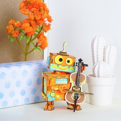 [BẢN XUẤT KHẨU TIẾNG ANH] Mô hình Hộp nhạc Con mèo Vui Vẻ - Fishing Kitty Music Box Robotime
