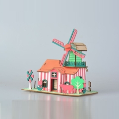 Đồ chơi lắp ráp gỗ 3D Mô hình Nhà gỗ Tulips Ranch