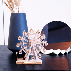 Đồ chơi lắp ráp gỗ 3D Mô hình Ferris Wheel - Tặng kèm đèn LED USB trang trí