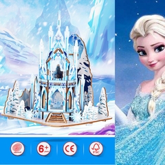 Đồ chơi lắp ráp gỗ 3D Mô hình Ice Castle Frozen Laser