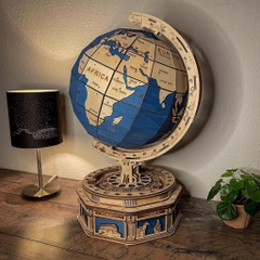 Đồ chơi Lắp ráp gỗ 3D Mô hình Cơ động học Quả Địa Cầu The Global ST002 - Not Specified