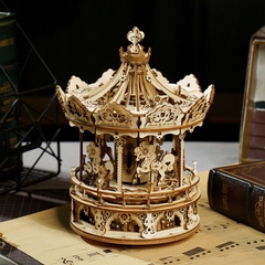 Mô hình Hộp nhạc Romantic Carousel AMK62 Mechanical Music Box