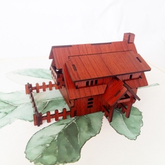 Đồ chơi lắp ráp gỗ 3D Mô hình Nhà gỗ Ranch House R-9105