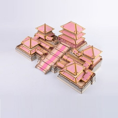 Đồ chơi lắp ráp gỗ 3D Mô hình Cung A Phòng Epang Palace - Tặng kèm đèn LED USB trang trí