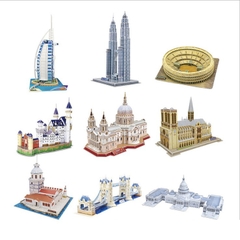 Đồ chơi lắp ghép giấy 3D Mô hình Kỳ quan Thế giới - Tặng kèm đèn LED Tower Bridge