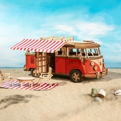 [BẢN XUẤT KHẨU TIẾNG ANH] Đồ chơi lắp ghép gỗ 3D Mô hình Xe Cắm trại Camper Van MCB01 Robotime