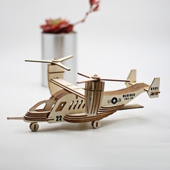 Đồ chơi lắp ghép gỗ 3D Mô hình Trực Thăng Osprey Transporter C-006 Laser