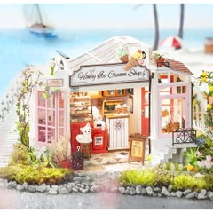 Mô hình nhà DIY Doll House Robotime Honey Ice-cream Shop DG148 Miniature