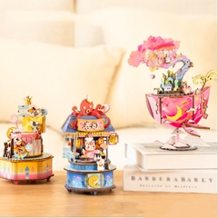 Mô hình Hộp nhạc Fantastic Night AMU06 - AMU09 Music Box Robotime Starlight Train