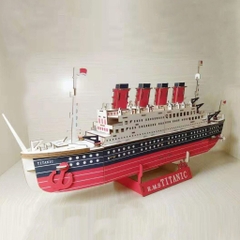Đồ chơi lắp ráp gỗ 3D Mô hình Tàu Titanic Laser ZY-073 - Tặng kèm đèn LED USB trang trí