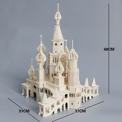 Đồ chơi lắp ráp gỗ 3D Mô hình Lâu đài Saint Petersburg - Tặng kèm đèn LED USB trang trí G-J017A