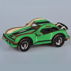 Đồ chơi lắp ráp gỗ 3D Mô hình Xe Ô tô Hurricane Racing TB-A027