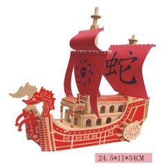 Đồ chơi lắp ráp gỗ 3D Mô hình Thuyền Boa Hancook OnePiece