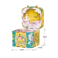 [BẢN XUẤT KHẨU TIẾNG ANH] Mô hình Hộp nhạc Con mèo Vui Vẻ - Fishing Kitty Music Box Robotime