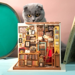 [BẢN QUỐC TẾ TIẾNG ANH] Đồ chơi lắp ráp gỗ 3D Mô hình Nhà DIY Doll House Sam's Study DG102 Robotime