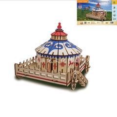 Đồ chơi lắp ráp gỗ 3D Mô hình Mongolian Yurts LC-GP258 Laser