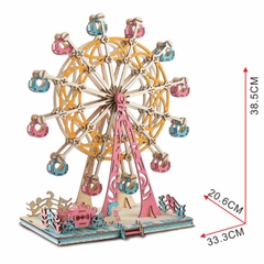 Đồ chơi lắp ráp gỗ 3D Mô hình Bánh xe Ferris HK02