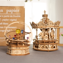 Mô hình Hộp nhạc Romantic Carousel AMK62 Mechanical Music Box
